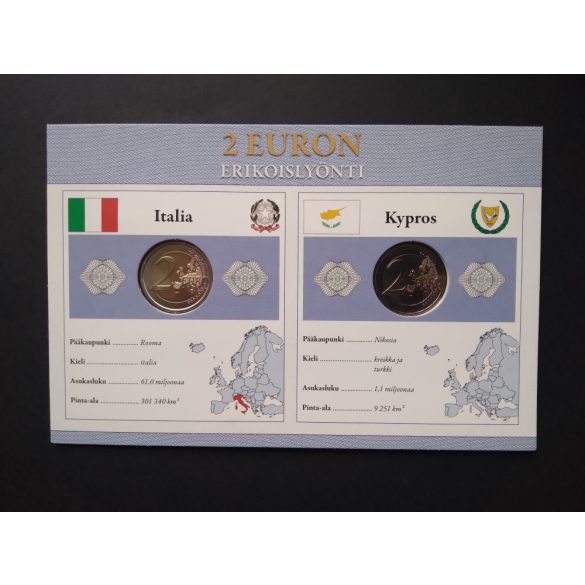 EU 2 Euro set of 2 pcs commemorative coins Unc