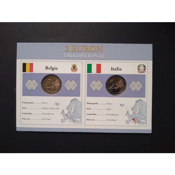 EU 2 Euro set of 2 pcs commemorative coins Unc