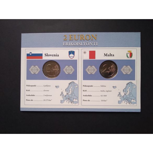 EU 2 Euro set of 2 pcs commemorative coins Unc