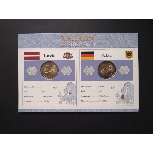 EU 2 Euro set of 2 pcs commemorative coins Unc