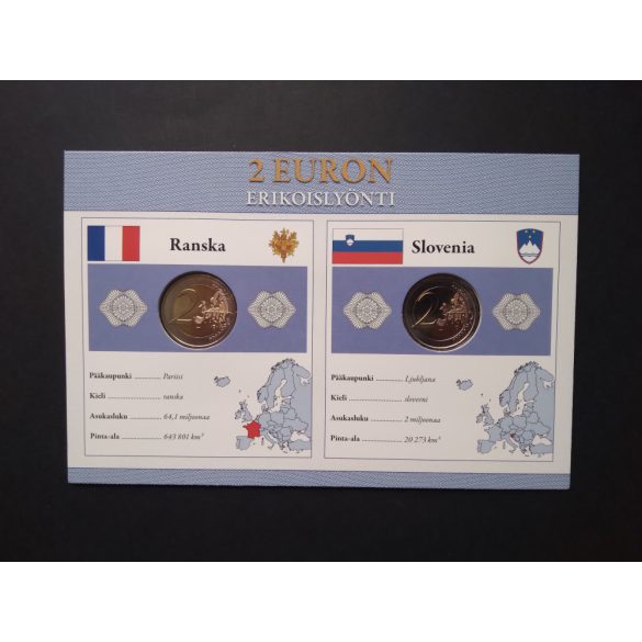 EU 2 Euro set of 2 pcs commemorative coins Unc