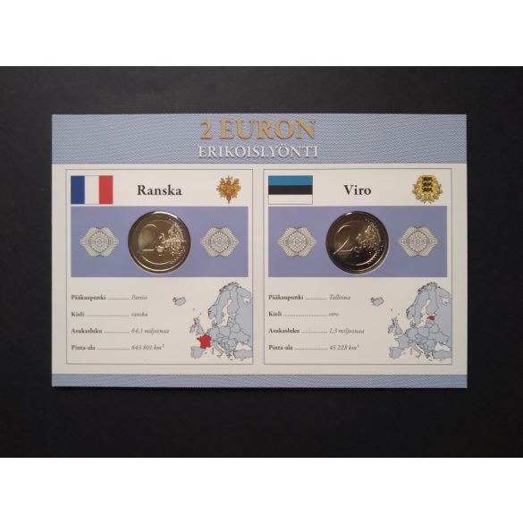 EU 2 Euro set of 2 pcs commemorative coins Unc