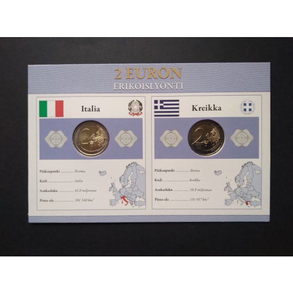 EU 2 Euro set of 2 pcs commemorative coins Unc