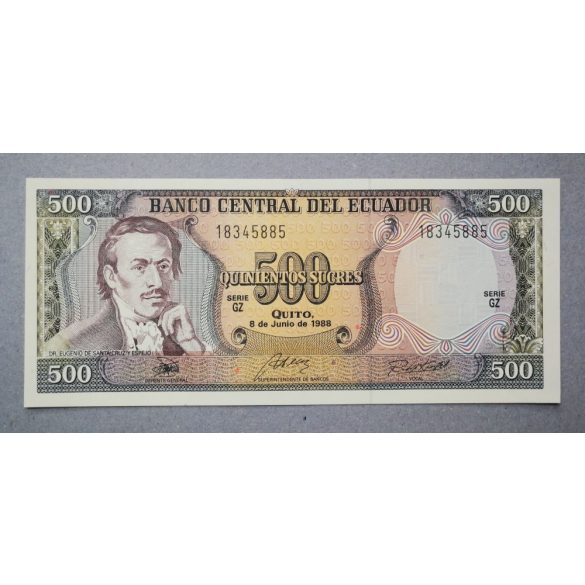 Ecuador 500 Sucres 1988 Unc