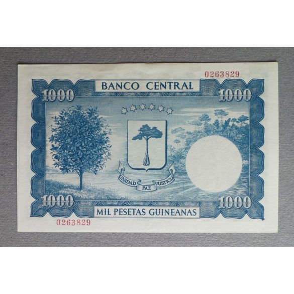 Egyenlítői Guinea 1000 Pesetas 1969 Unc-