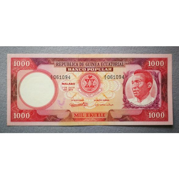 Egyenlítői Guinea 1000 Ekuele 1975 Unc-