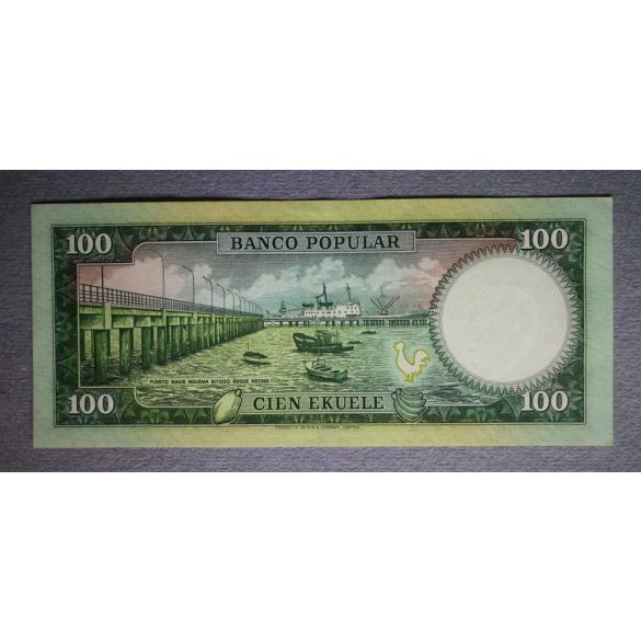 Egyenlítői Guinea 100 Ekuele 1975 Unc-