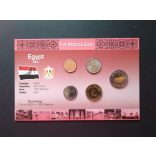 Egypt traffic coin series 5 values ​​in 2000 blisters