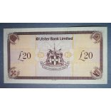 Northern Ireland UBL 20 Pounds 2007 XF+