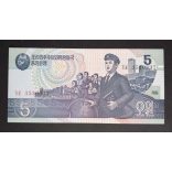 North Korea 5 Won 1998 UNC