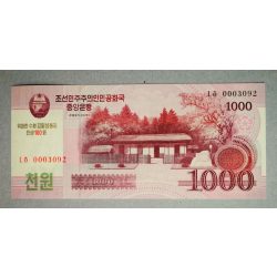 North Korea 1000 Won 2008 UNC