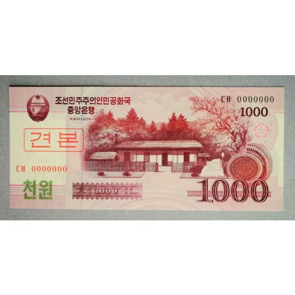 North Korea 1000 Won 2008 UNC specimen