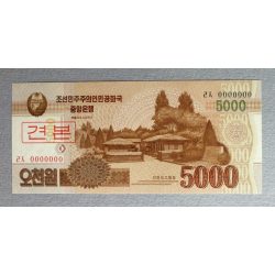 Észak-Korea 5000 Won 2013 UNC minta