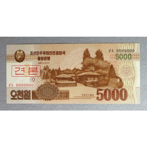 Észak-Korea 5000 Won 2013 UNC minta