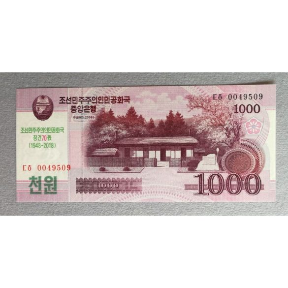 North Korea 1000 Won 2018 UNC