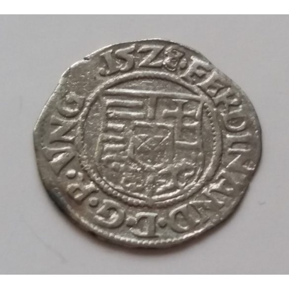 Magyarország I. Ferdinán Dénár  1528 H745.a 0,461 gr ezüst