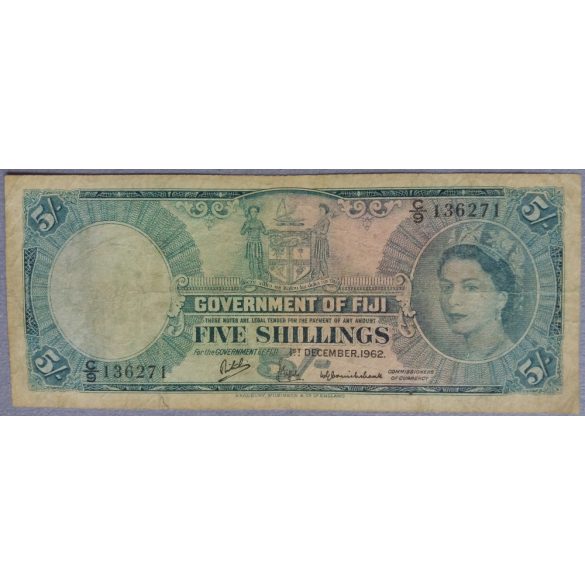 Fidzsi-szigetek 5 Shillings 1962 F-
