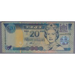 Fiji 20 Dollars 2002 UNC