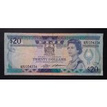 Fiji 20 Dollars 1986 F