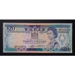 Fiji 20 Dollars 1986 F