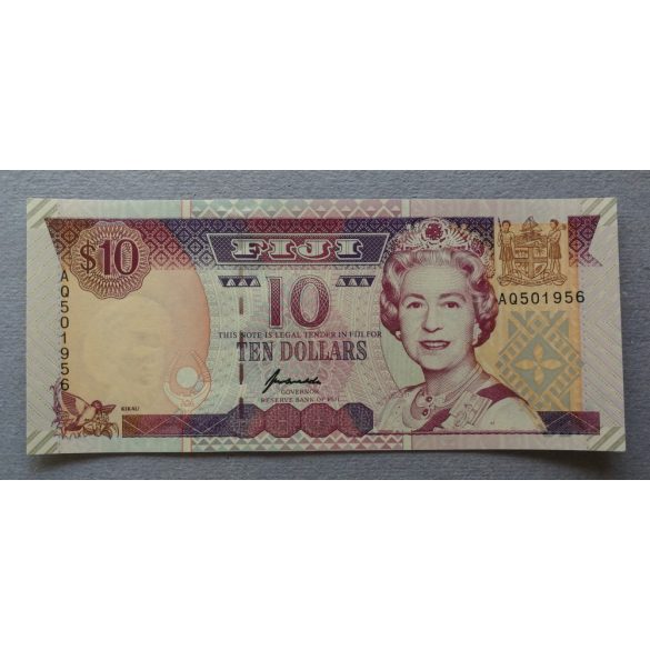 Fiji 10 Dollars 1996 Unc