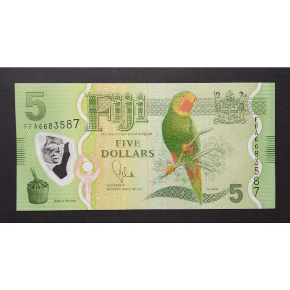 Fiji 5 Dollars 2012 Unc