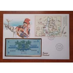 Finland 5 Markkaa 1963 P-106Аa.156 Unc envelope banknote