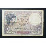 France 5 Francs 1921 VG+