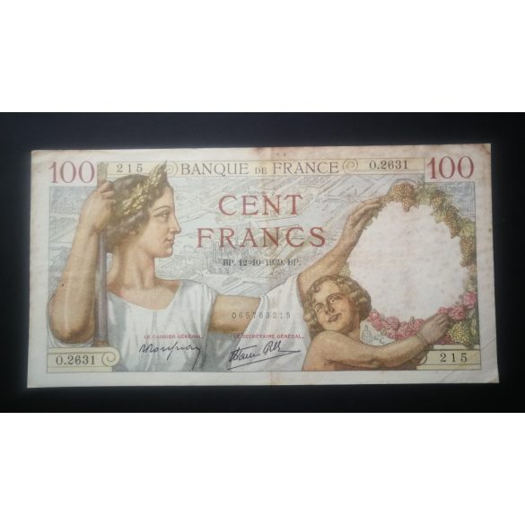 France 100 Francs 1939 F-