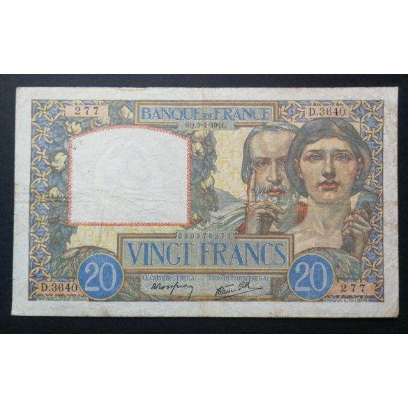 Franciaország 20 Francs 1941 F