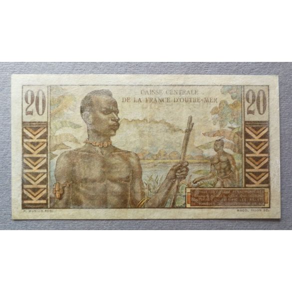 Francia Egyenlítői-Afrika 20 Francs 1947 restaurált