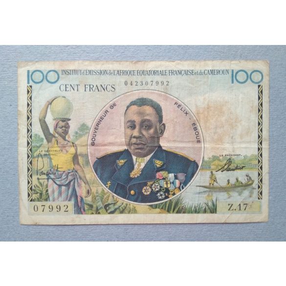 French Equatorial Africa Cameroon 100 Francs 1957 F