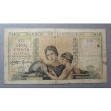 French Indochina 500 Piastres 1939 F-