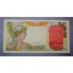 Francia Indokína 100 Piastres 1947-49 VF-