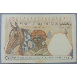 French West Afrika 25 Francs 1942 XF
