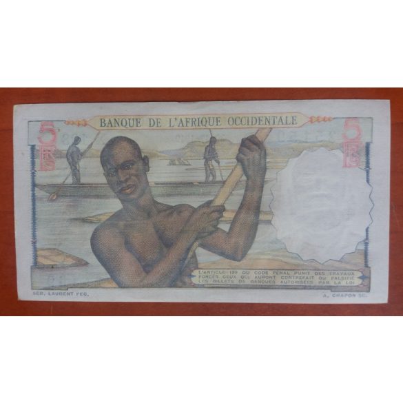 Francia Nyugat-Afrika 5 Francs 1949 XF+