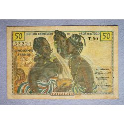 Francia Nyugat-Afrika TOGO 50 Francs 1956 F-