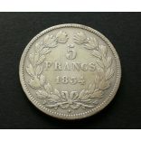 France 5 Francs 1834 24.8 g of silver