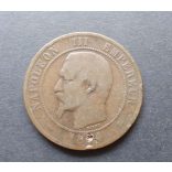 France 10 Centimes 1864