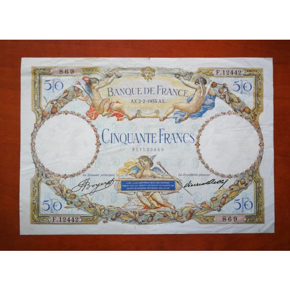 Franciaország 50 Francs 1933 F