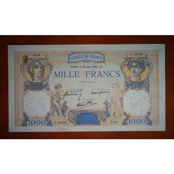 France 1000 Francs 1940 F