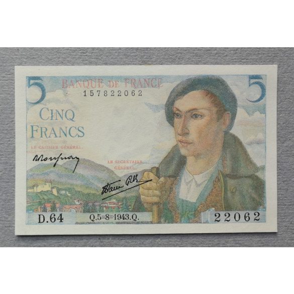 Franciaország 5 Francs 1943 Unc