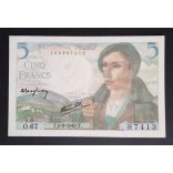 France 5 Francs 1943 Unc-