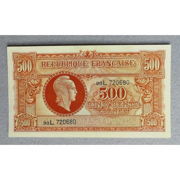 Franciaország 500 Francs 1944 XF+