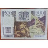 France 500 Francs 1945 VG+