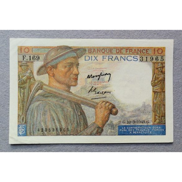 Franciaország 10 Francs 1949 XF