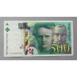 France 500 Francs 1994 F+