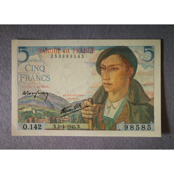 France 5 Francs 1945 Unc 
