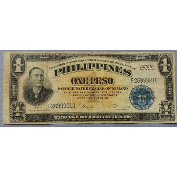 Fülöp-szigetek 1 Peso 1944 F-