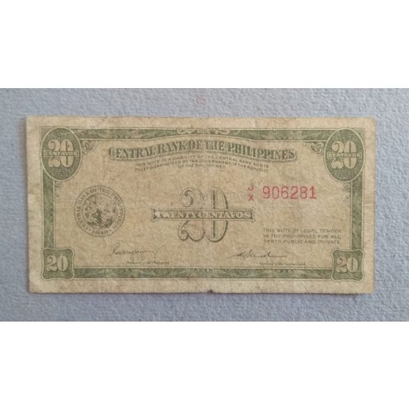 Philippines 20 Centavos 1949 F